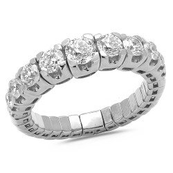 Expandable Degradè Diamonds Ring White Gold 
 1J197W