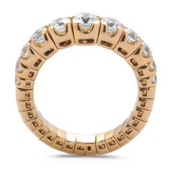 Expandable Degradè Diamonds Ring Yellow Gold 1J197G