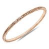 Bracciale Tennis Espandibile Brillanti Champagne  Due Carati e Mezzo Oro Rosa 5B153R