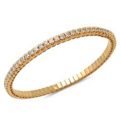 Bracciale Tennis Espandibile Brillanti Cinque Carati Oro Giallo 5A914G