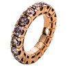 Eternity Stretch Black or Champagne Diamond Ring Rose Gold 1N708R