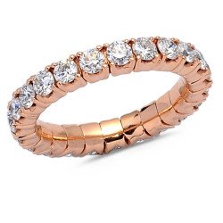 Eternity Ring Two Diamonds Carats Rose Gold 1M254R 1CD57R