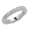 Expandable Ring with Diamonds Half  Band White Gold 1V726W