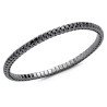 Bracciale Tennis Espandibile Brillanti Neri Quattro Carati  Oro Bianco Brunito 5B355W