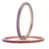 Expandable Rainbow Sapphires Tennis Bracelet Yellow Gold Bracciale Tennis Espandibile Rubini Rosa Oro Rosa
5C134R