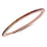 Rainbow Sapphires Tennis Expandable Bracelet Rose Gold