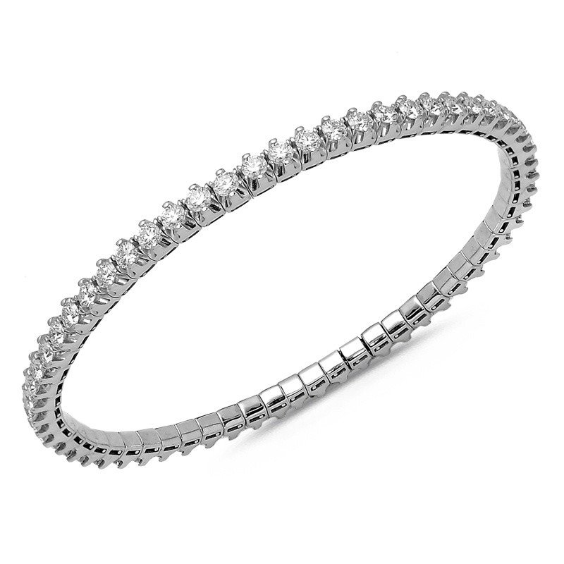 Tennis Expandable Bracelet Diamonds White Gold