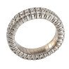 Three Row Expandable Eternity Diamond Ring All around White Gold Side View 
1N661W