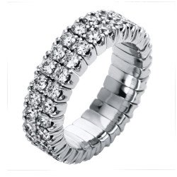 Ring Eternity Expandable Double Row Diamonds  White Gold 1N543W 1DJ52W