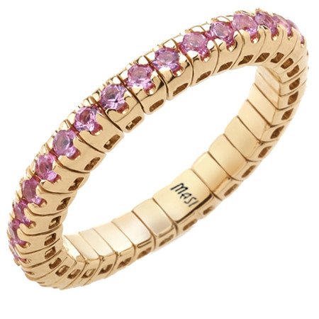 Expandable Eternity One Carat Pink Sapphires RoseGold