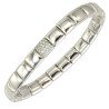 Expandable Bracelet Square Design White Gold