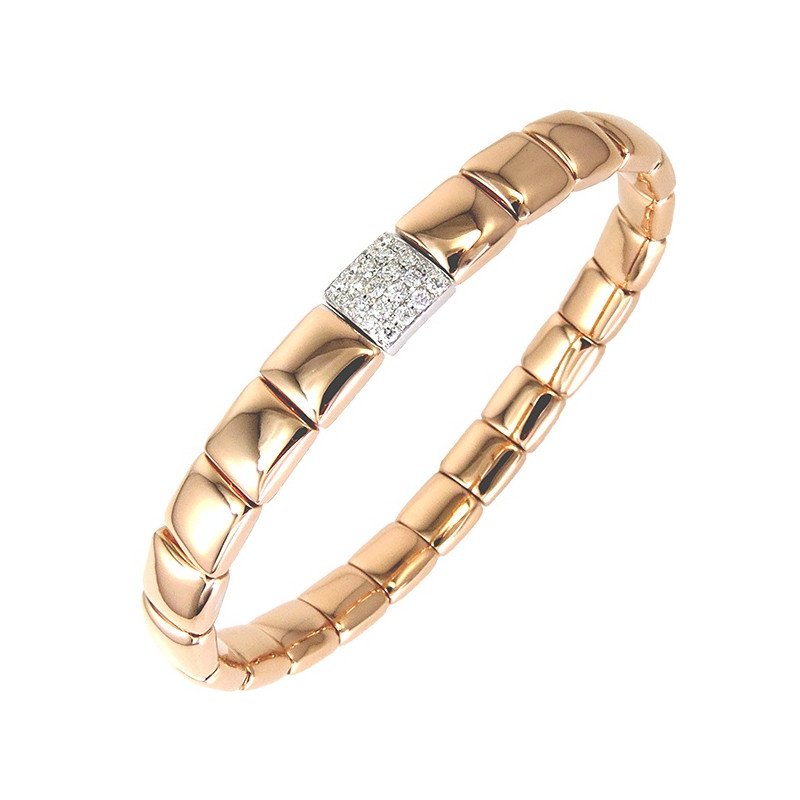 Expandable Bracelet Square Design Rose Gold