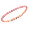 Bracciale Tennis Espandibile Zaffiri Rosa Oro Rosa