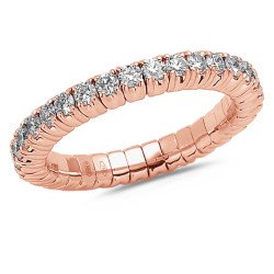 Expandable Eternity Diamonds Ring One and Half Carats Rose Gold 1N236R