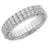 Double Diamond Row Stretch Ring White Gold 1N706W 1CQ43GW