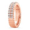 Anello Espandibile Doppia Fila Brillanti Metà Giro Oro Rosa 1N706R 1GQ43R