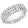 Three Row Expandable Eternity Diamond Ring All around White Gold 
1N661W