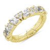 Expandable Diamond Marquise Shape Ring Yellow Gold