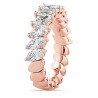 Marquise Cut Diamond Expandable Ring Half Band Rose Gold 1X665R