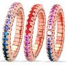 Rainbow Sapphires Expandable Eternity  Rose Gold 1W896R