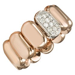 Expamdable Ring Diamonds Pavè Rose Gold