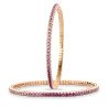 Bracciale Tennis Espandibile Zaffiri Rosa a Sfumare Oro Rosa