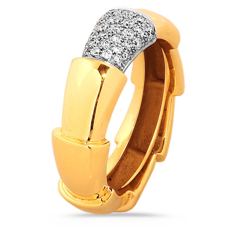 Anello Serpenti Oro e Brillanti Oro Giallo