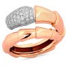 Serpenti Contrarier Ring Diamonds Rose Gold