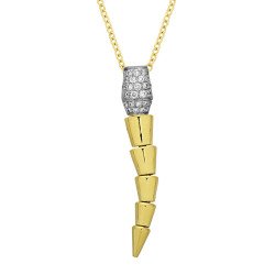 Serpenti Diamond Pendant Yellow Gold