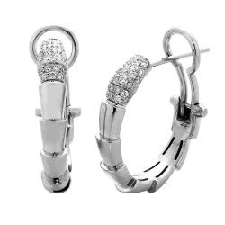 Serpenti Diamond Hoop Earrings White Gold