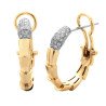 Serpenti Diamond Hoop Earrings Yellow Gold