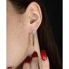 Serpenti Diamond Dangling Earrings Worn Model