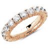 Three Carat Expandable Eternity Diamonds Ring Rose Gold