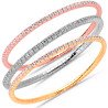 Bracciale Tennis Espandibile Brillanti Quattro Carati Oro Rosa,BIanco,Giallo