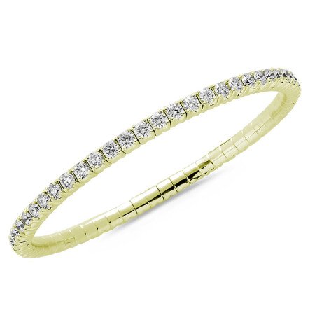 Bracciale Tennis Espandibile Brillanti Cinque Carati e Mezzo Oro Giallo 5E255G