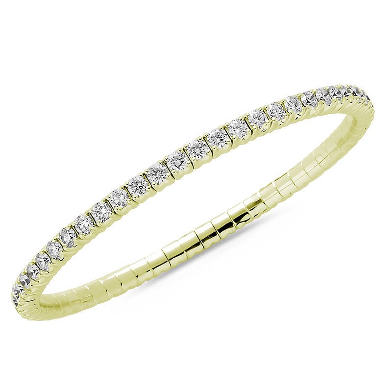 Expandable Tennis Bracelet Five 'n' Half Diamond Carats Yellow Gold 5E255Y