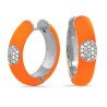 Hoop Earrings Hermes Orange Enamel
White Gold with Diamonds