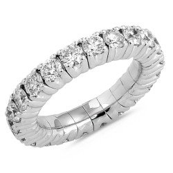 Ring Eternity Two and Half  Carats  Brilliant White Gold