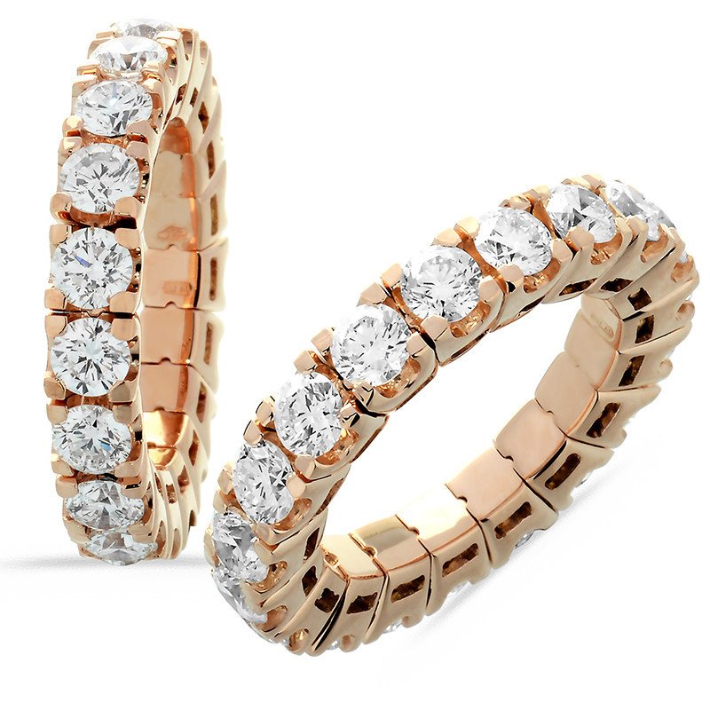 Eternity Stretch Diamond Ring Rose Gold 1N712R