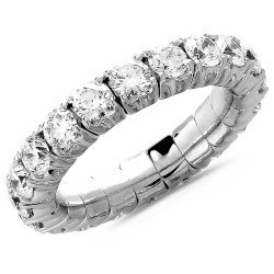 Three Carat Expandable Eternity Diamonds Ring White Gold