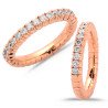 Expandable Ring with Diamonds Half  Band Rose Gold 1M250R 1CQ83R