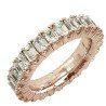 Expandable Eternity Band Emerald Cut Diamonds Rose Gold 1N619R