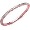 Expandable Tennis Bracelet Six Diamond Carats Pink Gold 5E251R