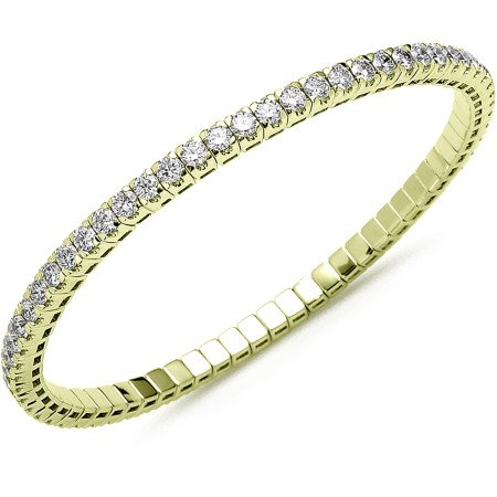 Bracciale Tennis Espandibile Brillanti Sei Carati Oro Giallo 5E251G