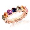 Expandable Ring Multicolor Oval Cut Sapphire Yellow Gold           
Rainbow-Toned Sapphires 1X673G852-2 1X673G852