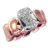 Expandable Diamond Pave' Ring Nugget Rose Gold