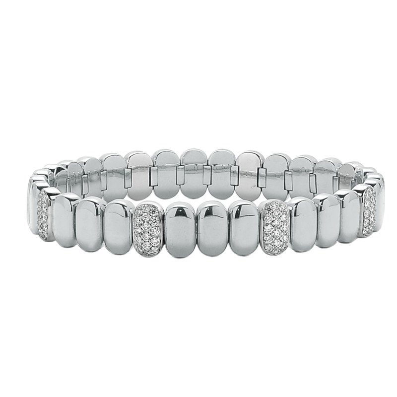 Expandable Bracelet Pavè Diamonds White Gold