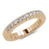 Expandable Ring with Diamonds Half  Band Rose Gold 1V726R