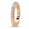 Expandable Ring with Diamonds Half  Band Rose Gold 1V726R