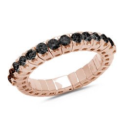 Diamond Expandable Ring Half Band Rose Gold